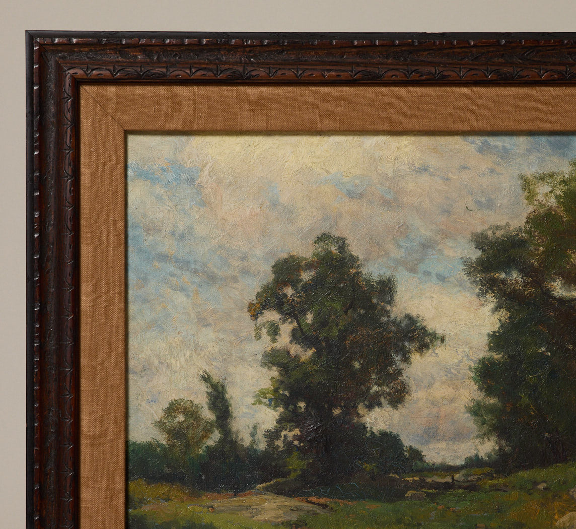 LATE 19TH CENTURY AMERICAN FOREST LANDSCAPE BY FRANKLIN DE HAVEN (1856-1934)