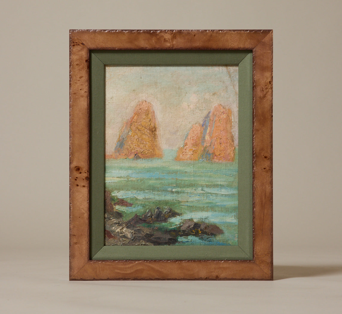1920S ITALIAN IMPRESSIONIST SEASCAPE OF CAPRI