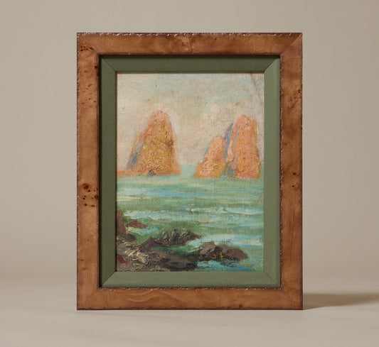 1920S ITALIAN IMPRESSIONIST SEASCAPE OF CAPRI