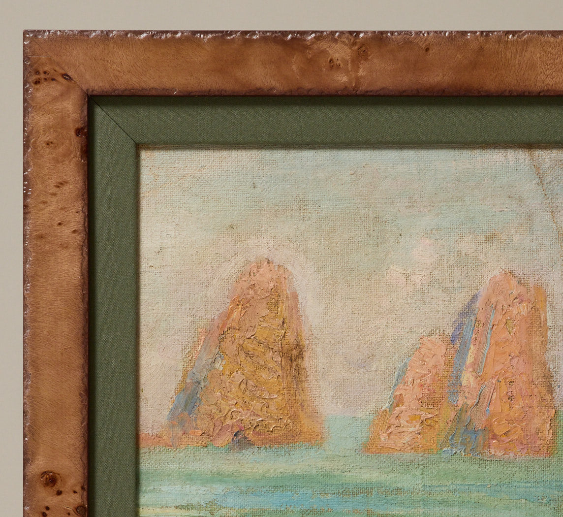 1920S ITALIAN IMPRESSIONIST SEASCAPE OF CAPRI