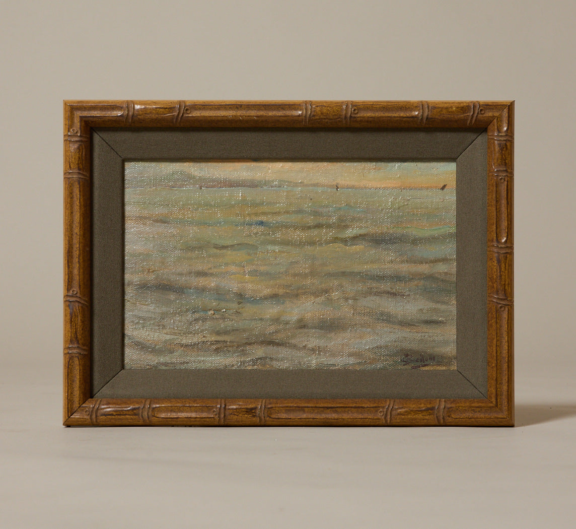 19TH CENTURY ITALIAN IMPRESSIONIST SEASCAPE