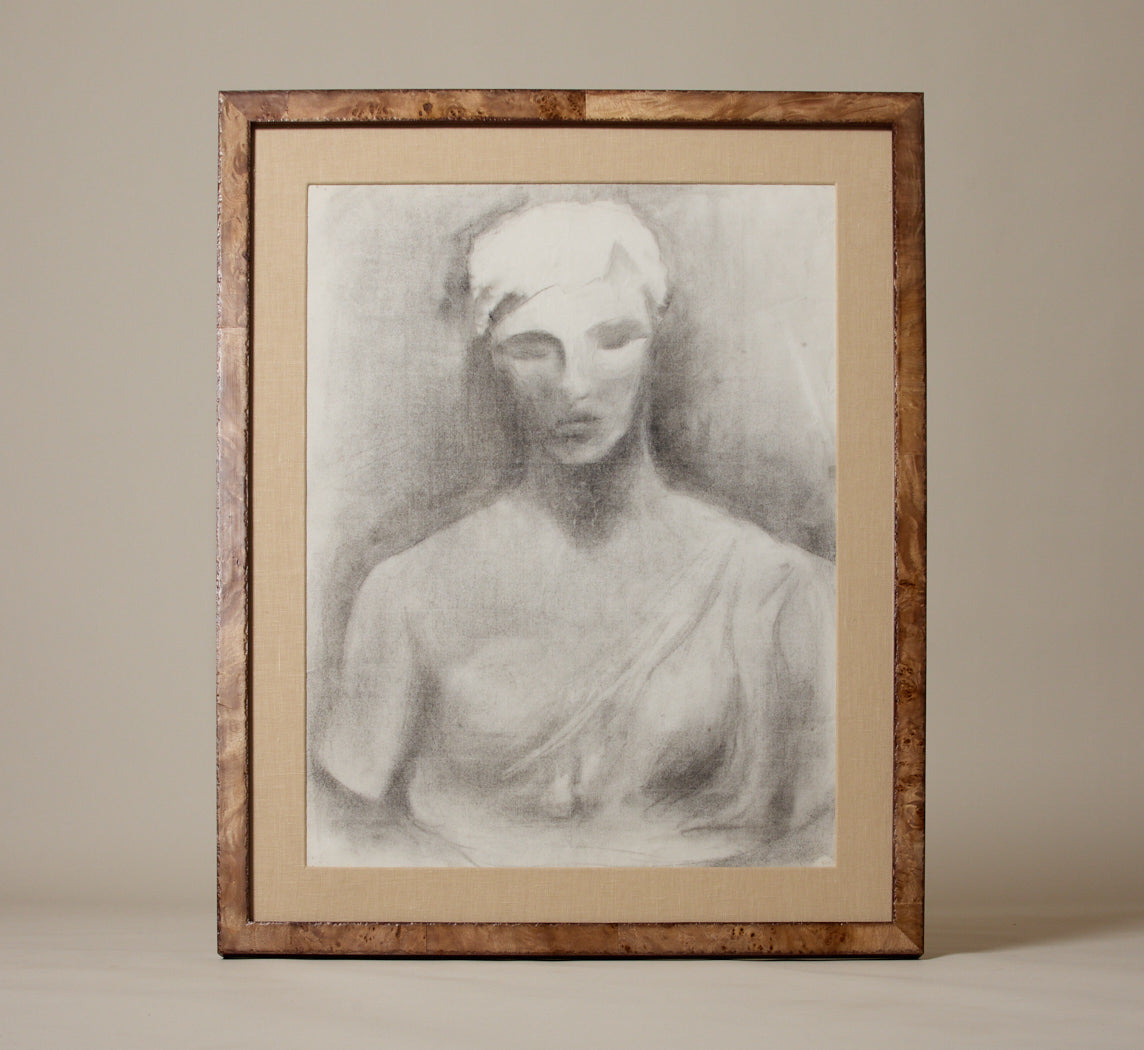 1950S FRENCH CHARCOAL FIGURE SKETCH