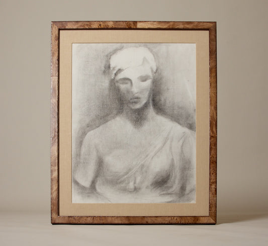 1950S FRENCH CHARCOAL FIGURE SKETCH