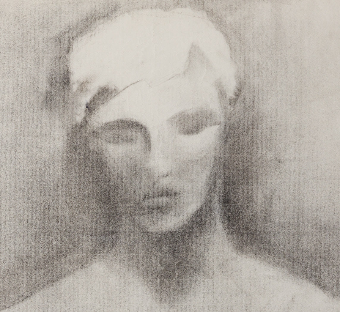 1950S FRENCH CHARCOAL FIGURE SKETCH