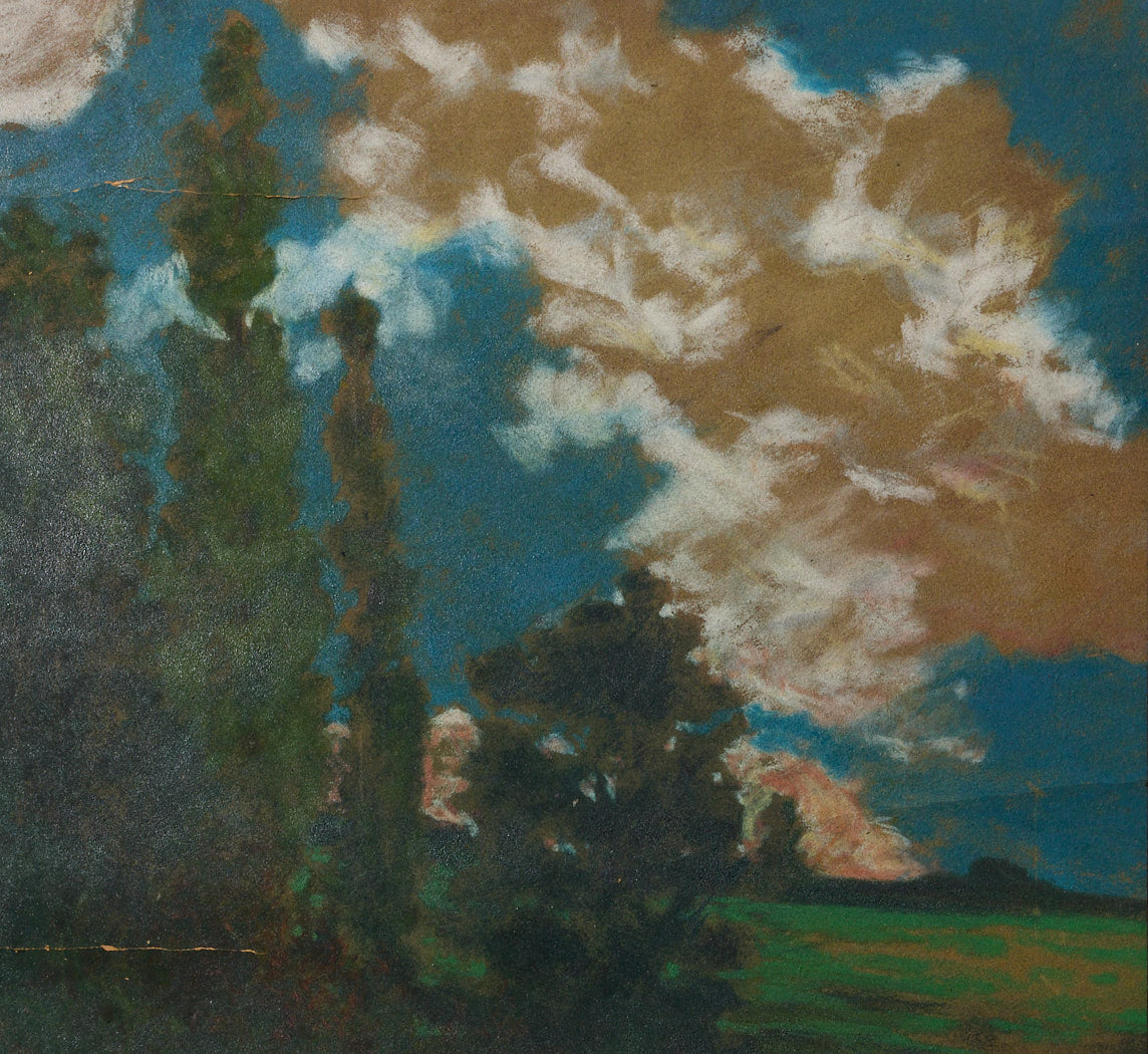 EARLY 20TH CENTURY ITALIAN IMPRESSIONIST LANDSCAPE BY MOSÈ BIANCHI (1840-1904)