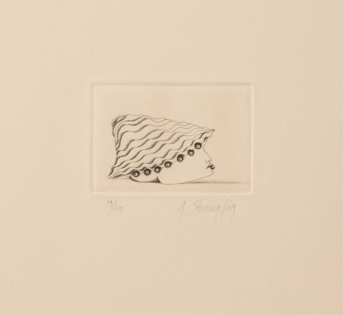 GEORGE STUEMPFIG SURREAL ETCHING XII