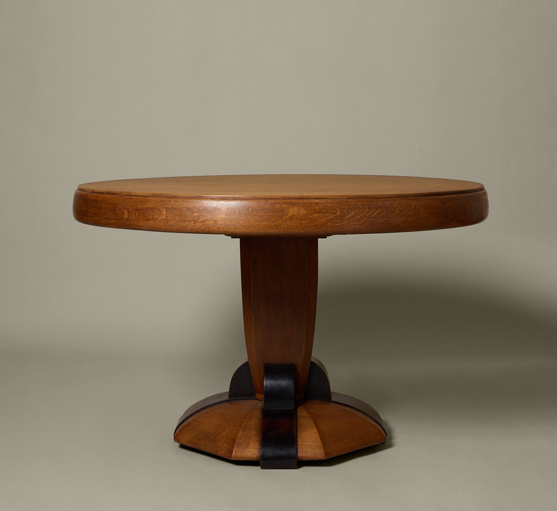 1920S AMSTERDAM SCHOOL DINING TABLE BY PAUL BROMBERG FOR PANDER