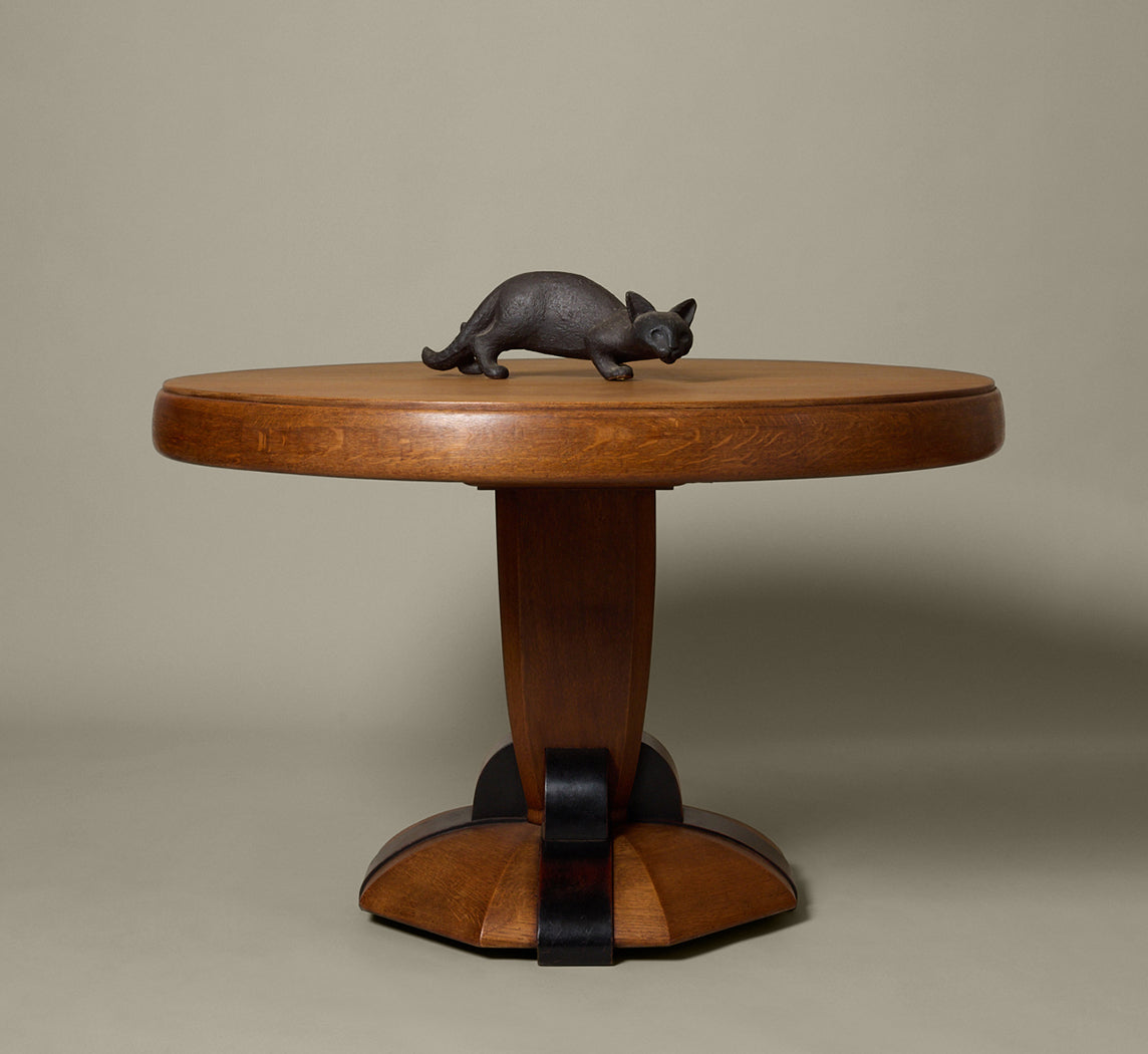1920S AMSTERDAM SCHOOL DINING TABLE BY PAUL BROMBERG FOR PANDER