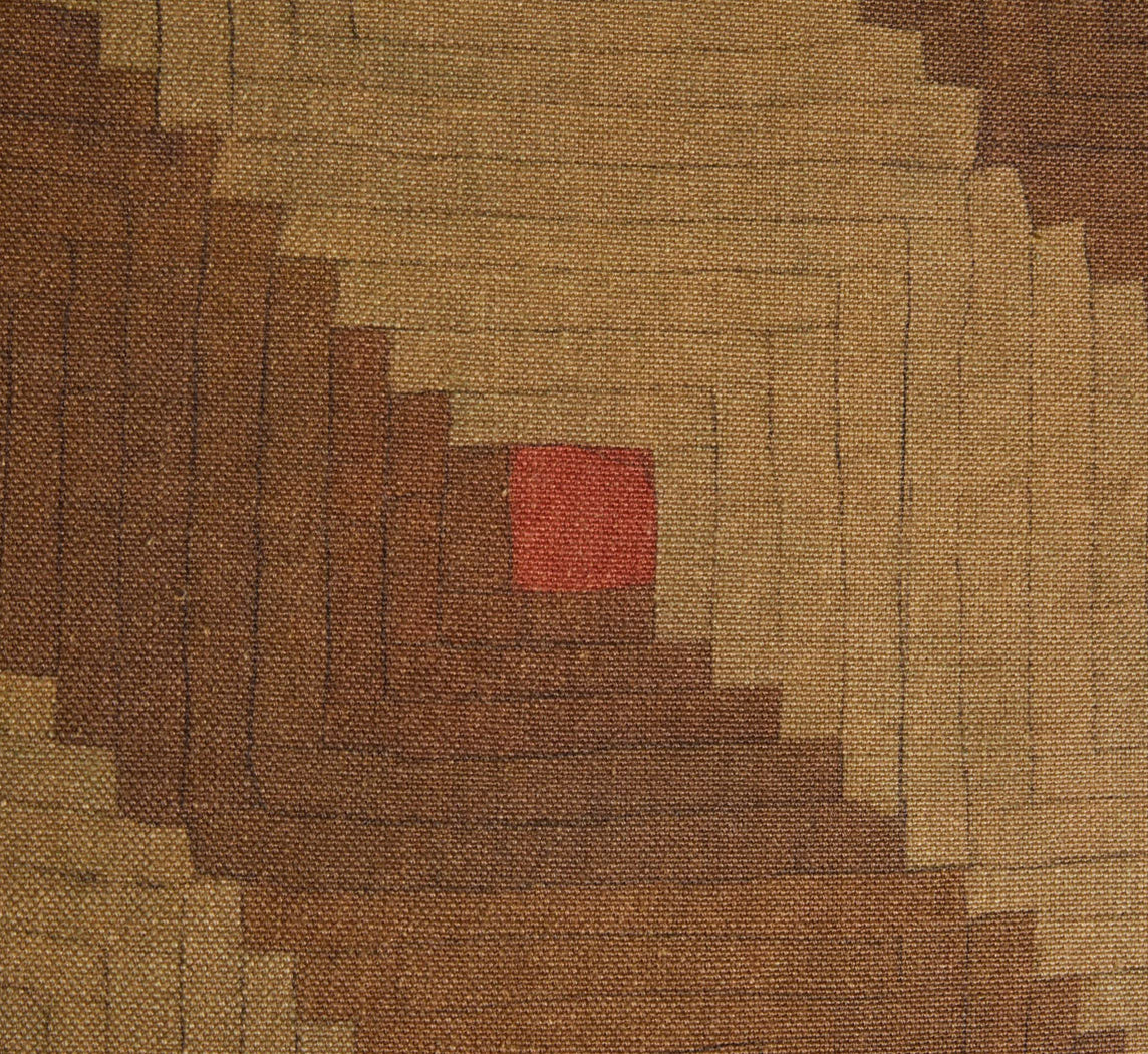 VINTAGE CHAISE LOUNGE IN THE STYLE OF KARL SPRINGER IN PIERCE & WARD'S QUILT LINEN