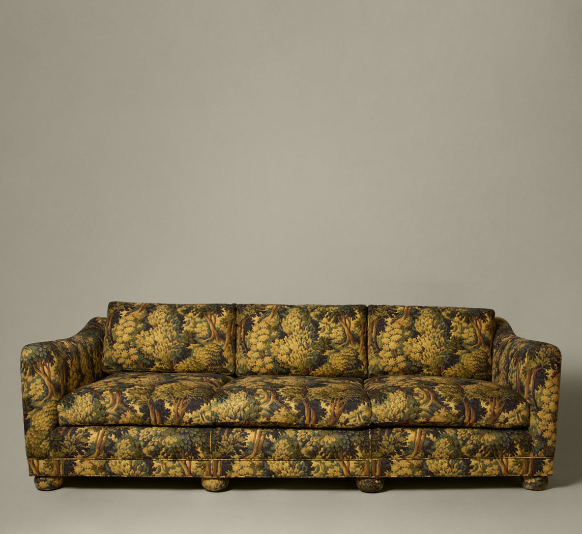 PIERCE & WARD SATURDAY SOFA IN OVER-DYED TAPESTRY