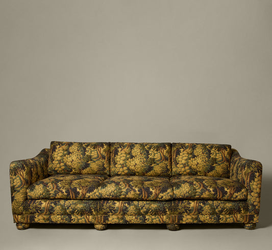 PIERCE & WARD SATURDAY SOFA IN OVER-DYED TAPESTRY