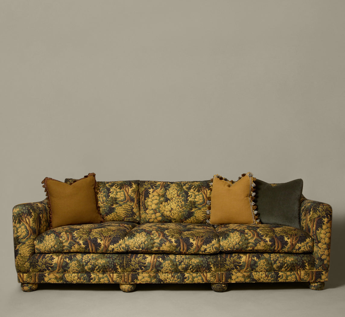 PIERCE & WARD SATURDAY SOFA IN OVER-DYED TAPESTRY