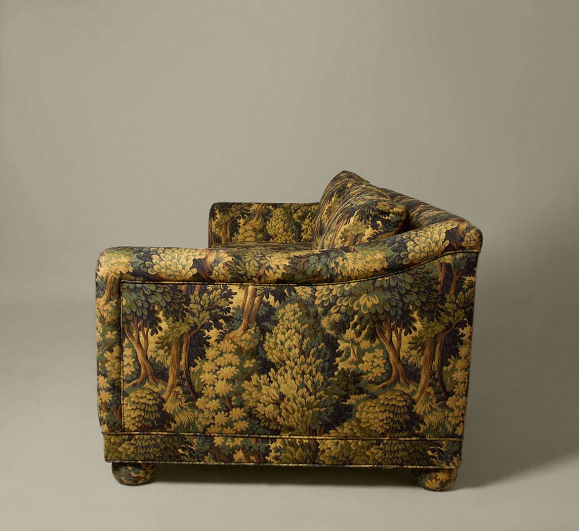 PIERCE & WARD SATURDAY SOFA IN OVER-DYED TAPESTRY