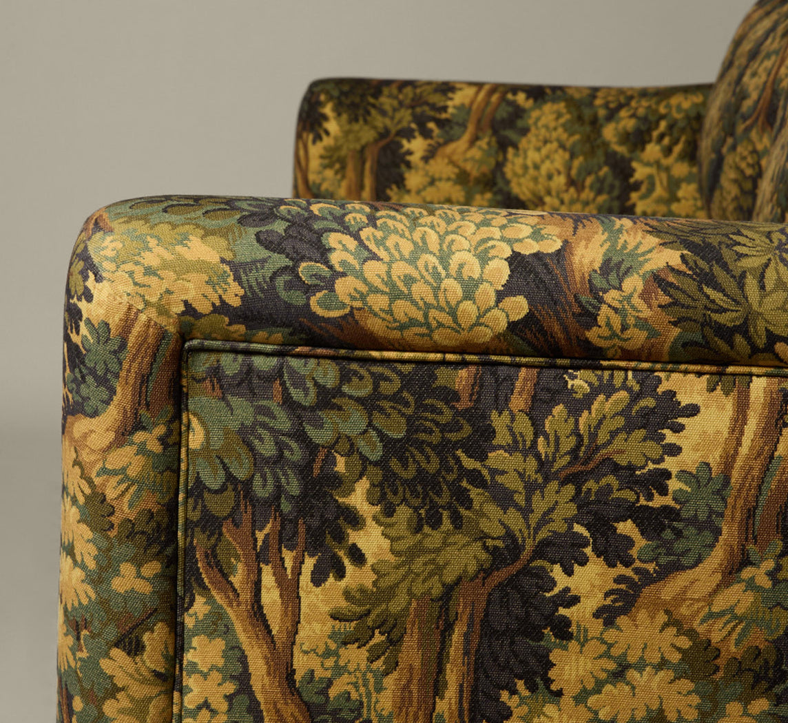 PIERCE & WARD SATURDAY SOFA IN OVER-DYED TAPESTRY