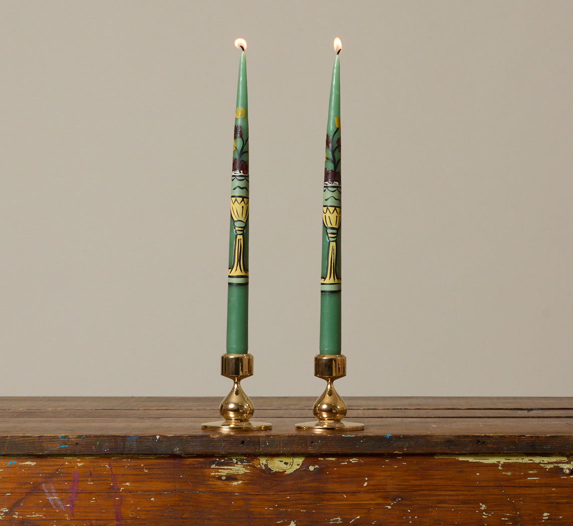 MYSTIC BY ESME TAPERED CANDLE MINT CHALACE