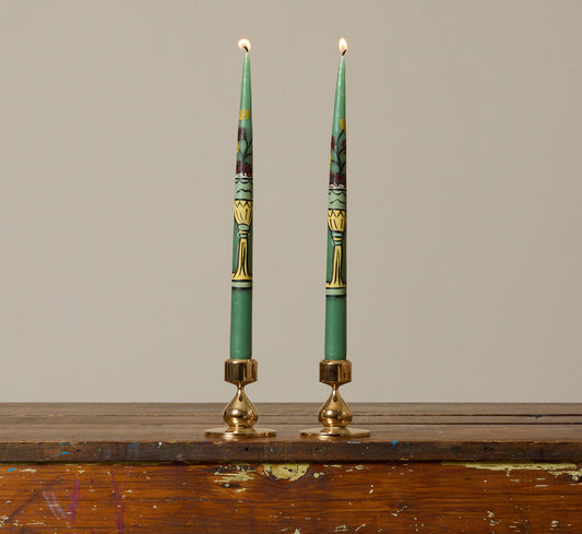 MYSTIC BY ESME TAPERED CANDLE MINT CHALACE