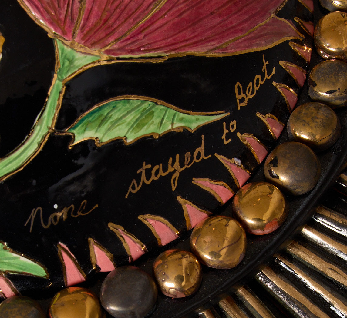 MAGIC ROSE STARBURST WALL MEDALLION BY TINA CHARAD