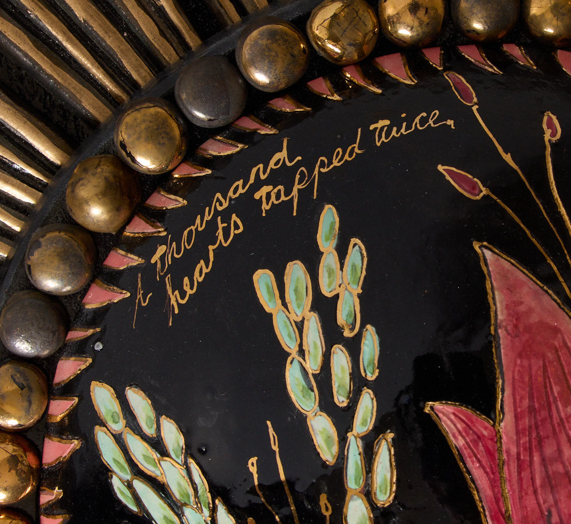 MAGIC ROSE STARBURST WALL MEDALLION BY TINA CHARAD