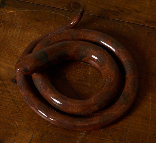 AMERICAN FOLK ART EARTHENWARE SNAKE