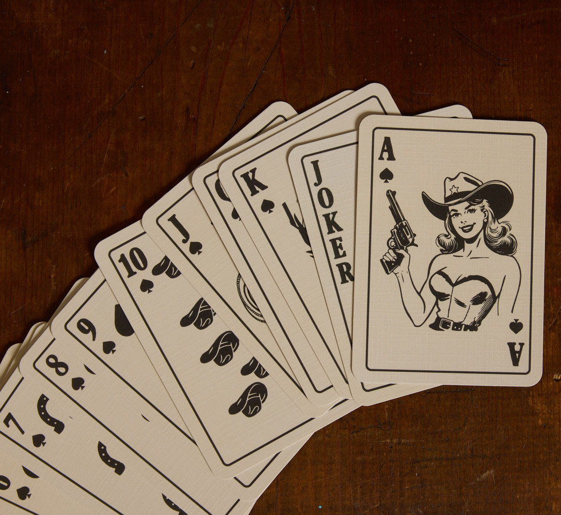 VINTAGE WESTERN COWGIRL PLAYING CARDS