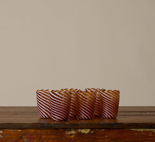 SET OF 6 MURANO GLASSWARE TUMBLERS
