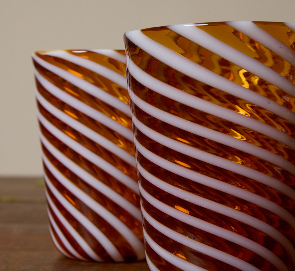 SET OF 6 MURANO GLASSWARE TUMBLERS