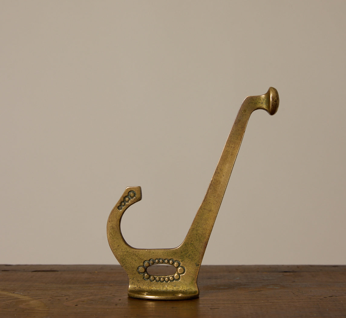 1910S ART NOUVEAU BRASS WALL HOOKS (SET OF 5)