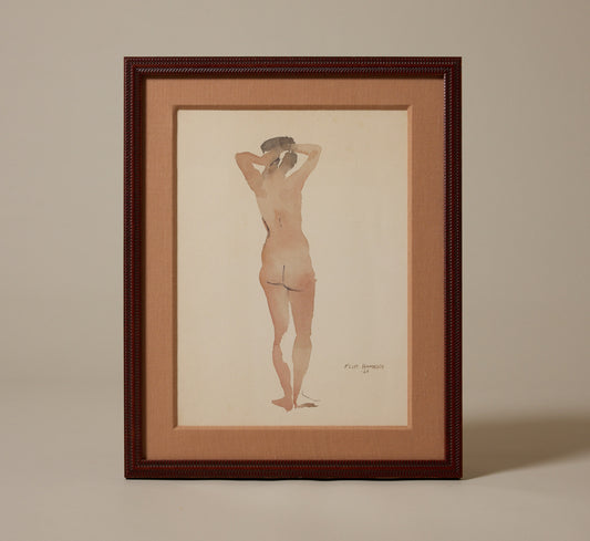 NUDE WATERCOLOR BY FLIP HAMERS CIRCA 1965