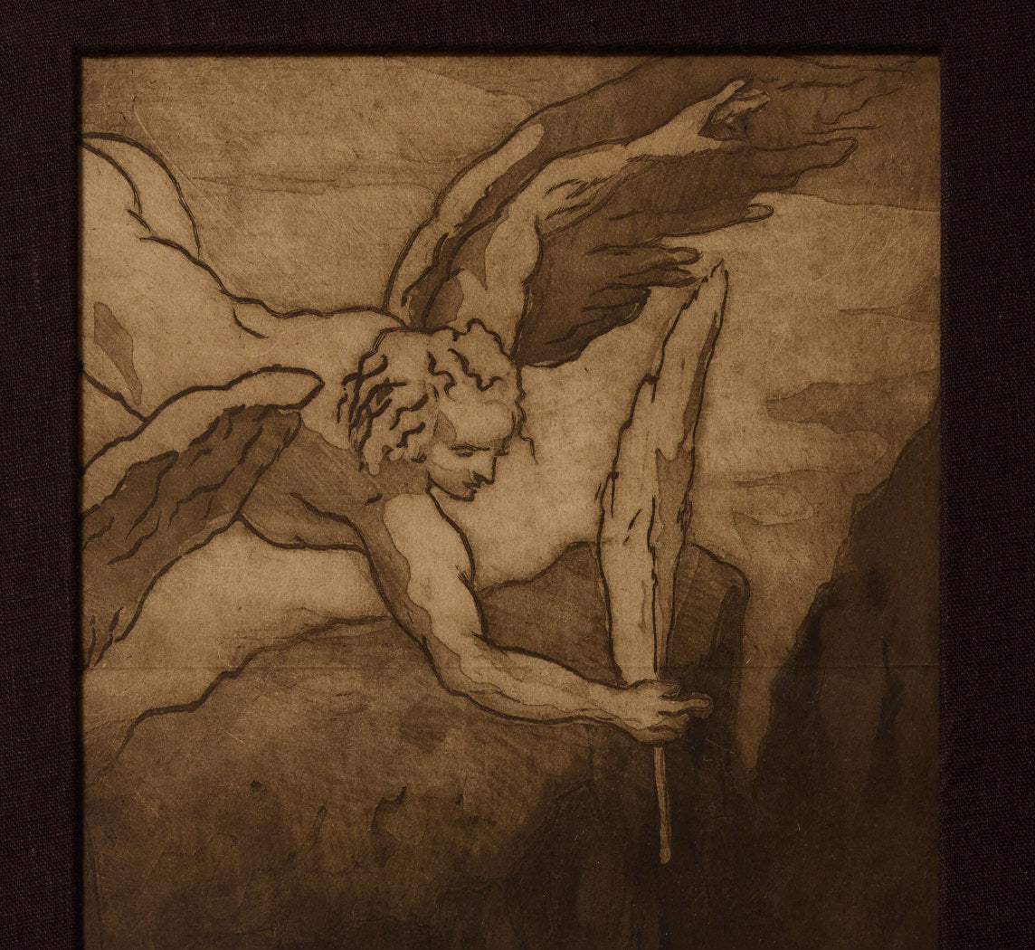 LEDA AND THE SWAN ETCHING BY ÉMILE BERNARD