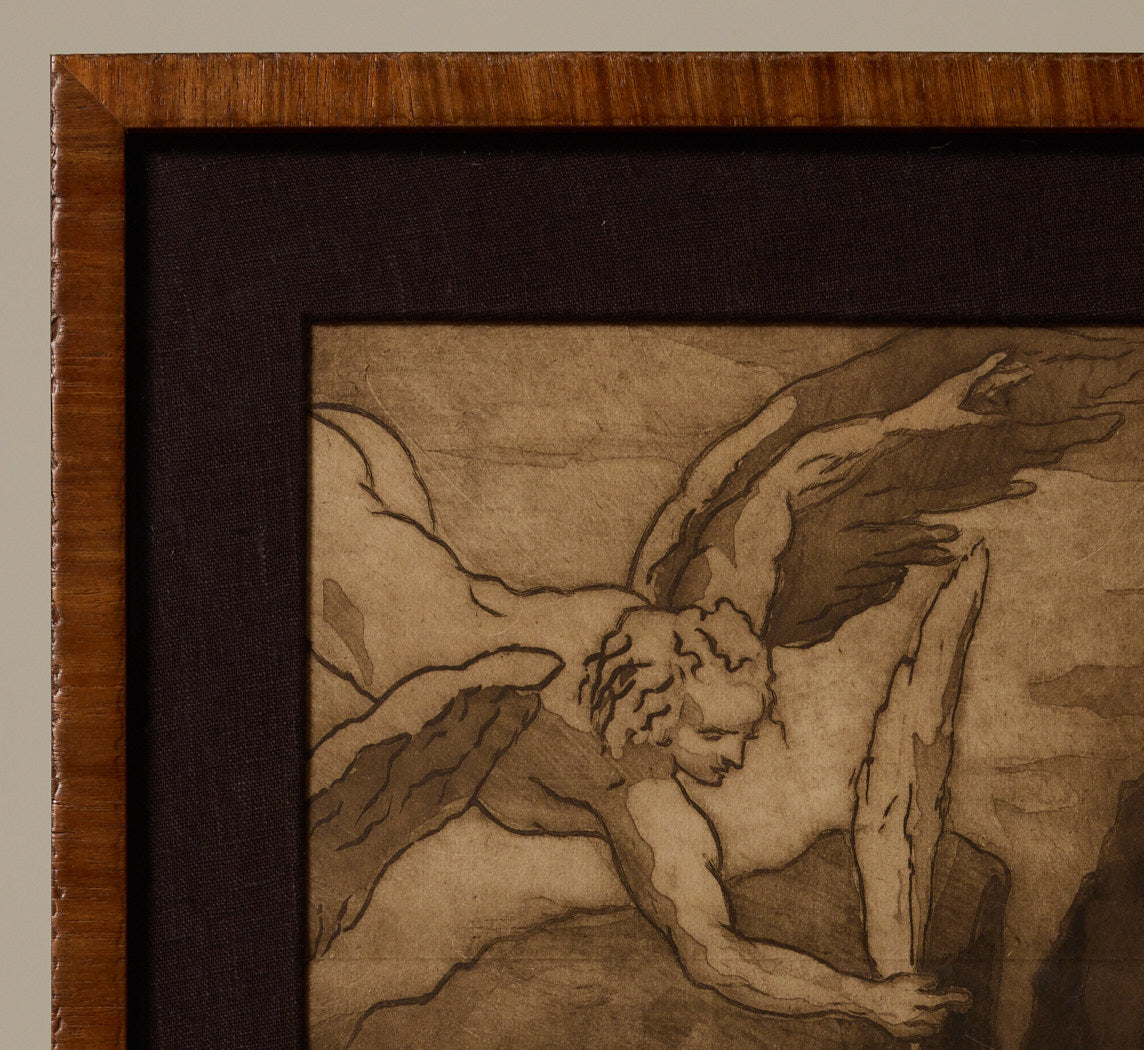 LEDA AND THE SWAN ETCHING BY ÉMILE BERNARD