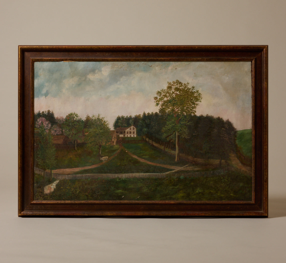 19TH CENTURY AMERICAN HOMESTEAD LANDSCAPE