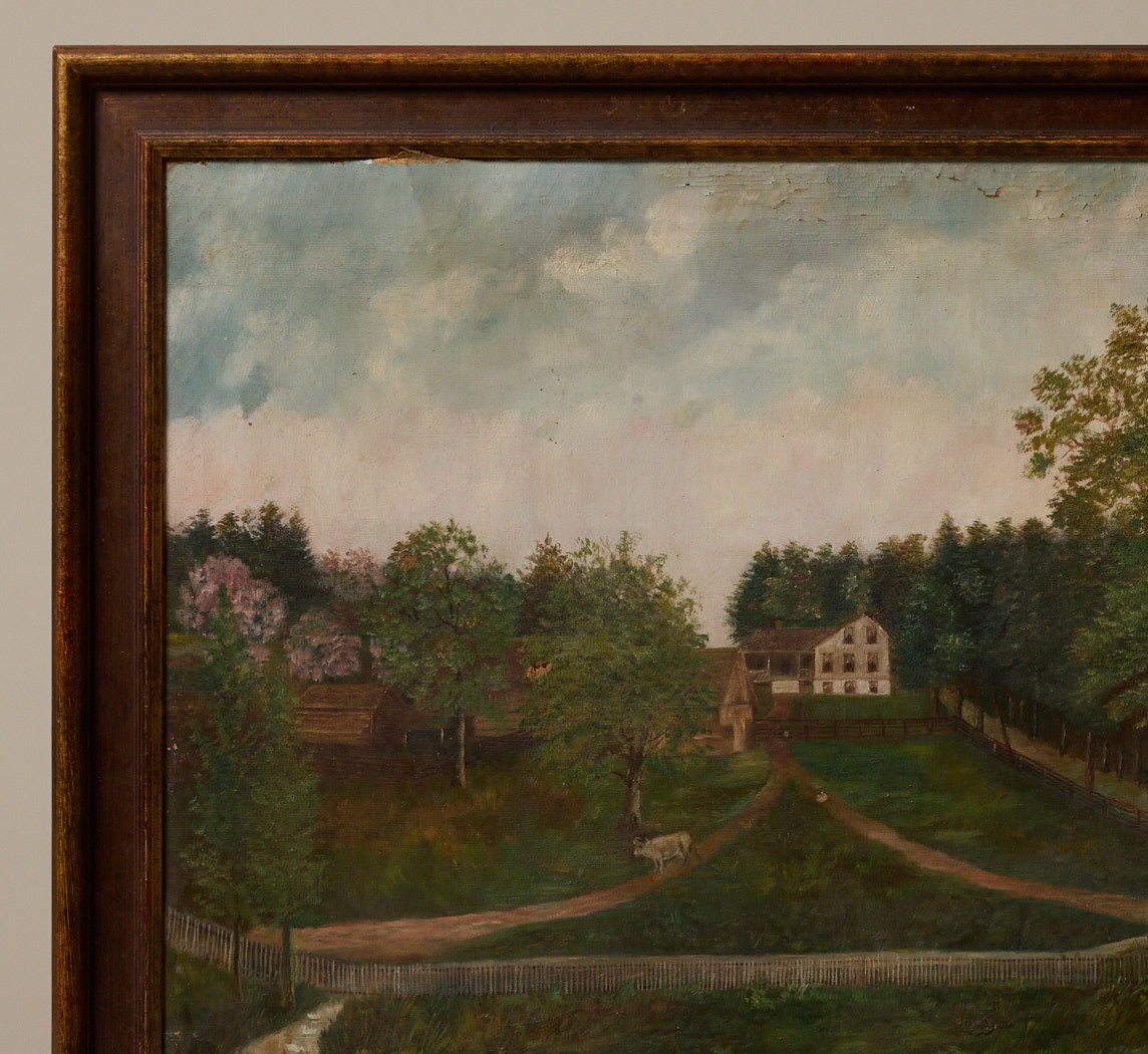 19TH CENTURY AMERICAN HOMESTEAD LANDSCAPE