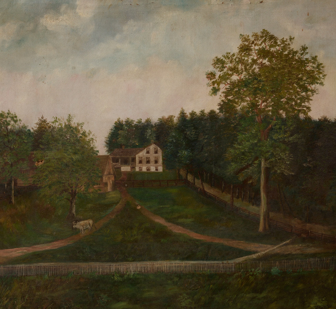 19TH CENTURY AMERICAN HOMESTEAD LANDSCAPE
