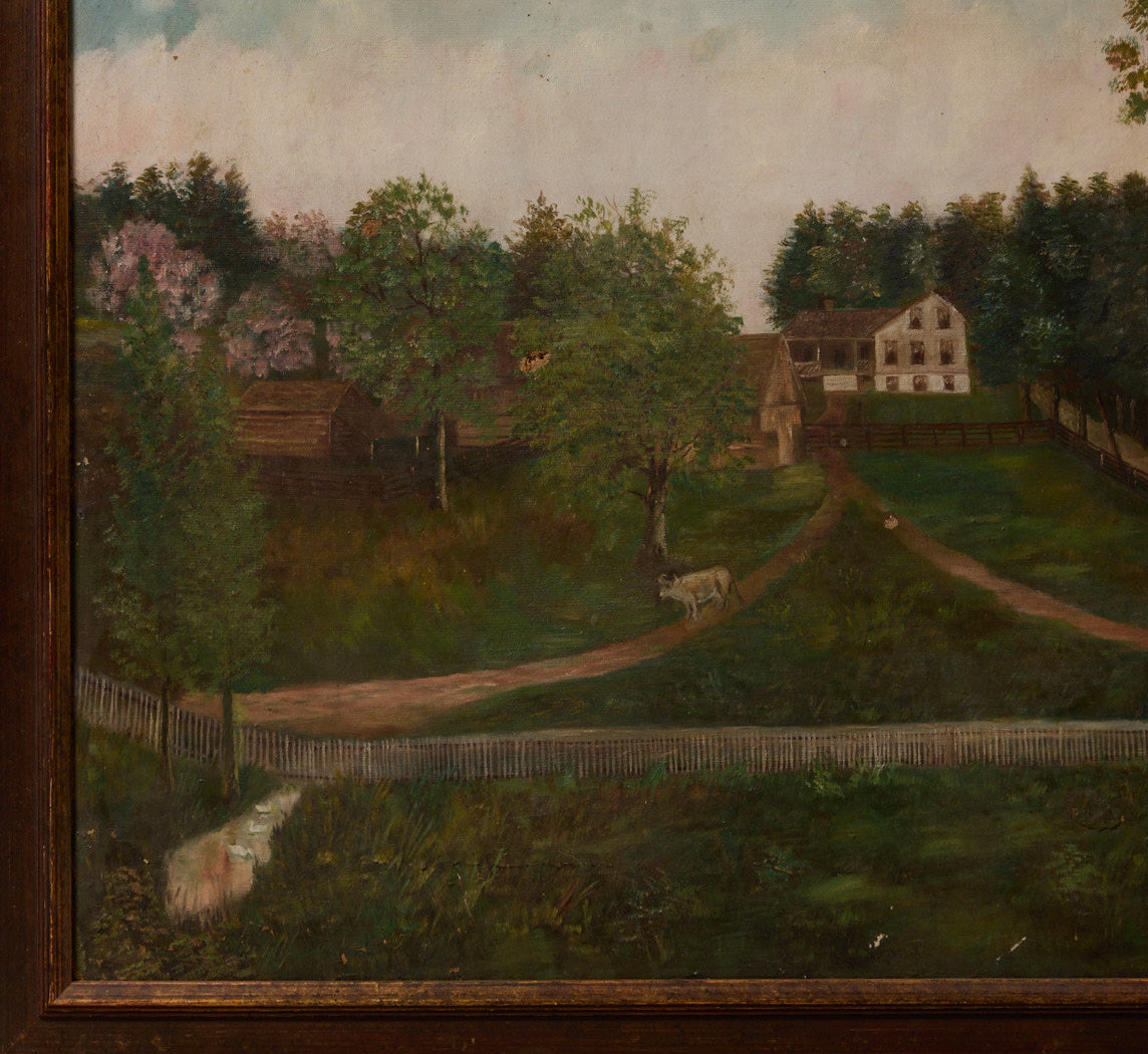 19TH CENTURY AMERICAN HOMESTEAD LANDSCAPE