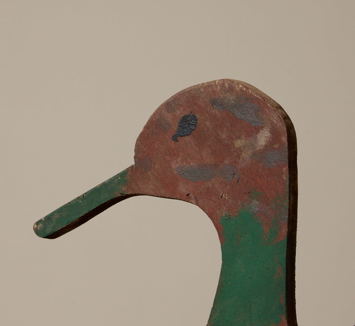 PAIR OF EARLY 20TH CENTURY HAND PAINTED WOODEN DUCKS