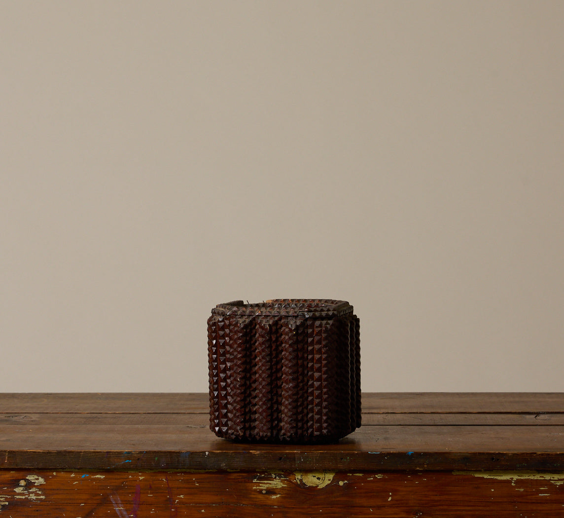 LATE 19TH CENTURY TRAMP ART PLANTER