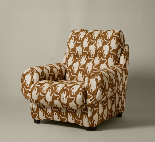 PIERCE & WARD VITTI CHAIR IN VINTAGE TIGER BLOCK PRINT