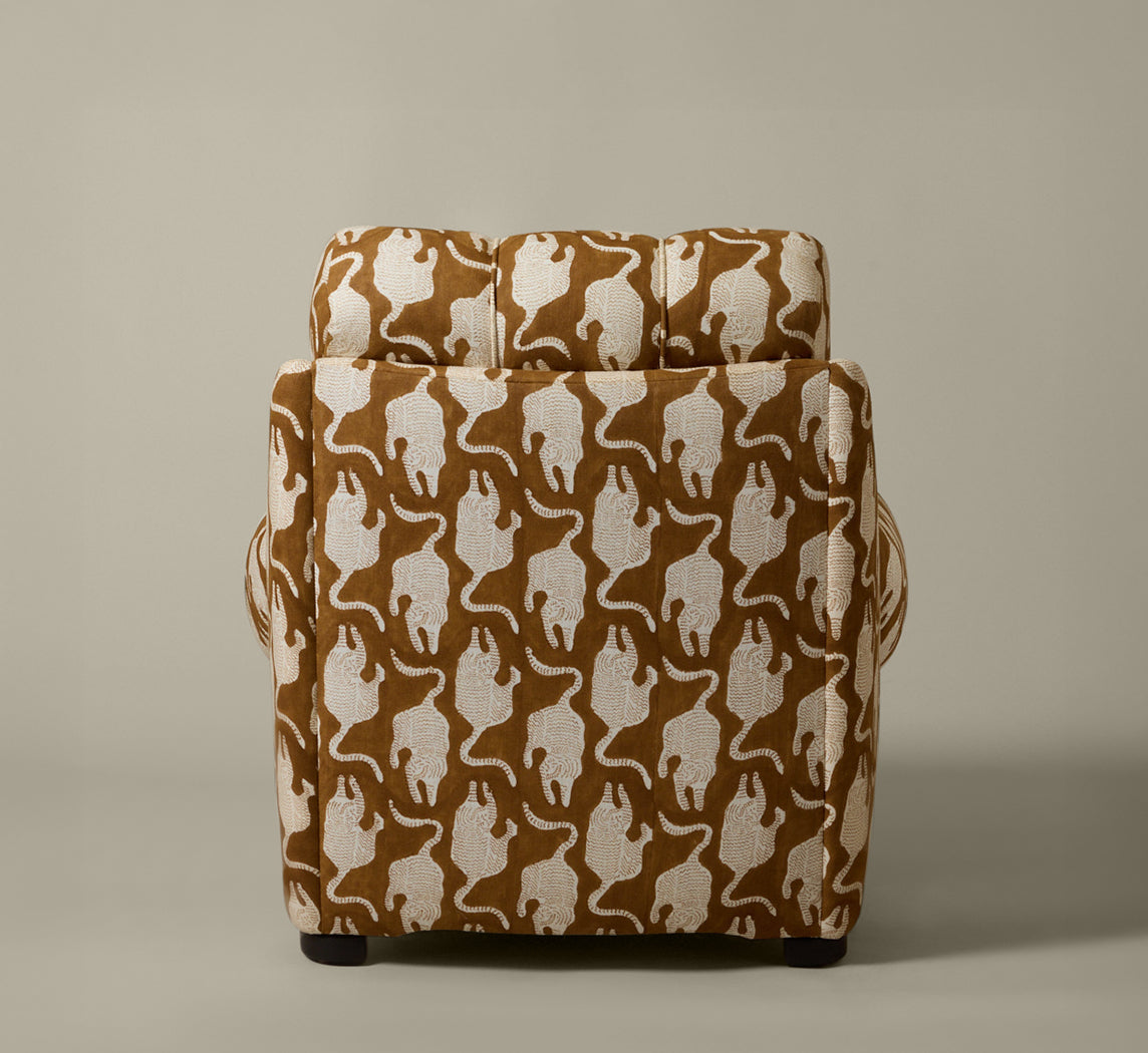 PIERCE & WARD VITTI CHAIR IN VINTAGE TIGER BLOCK PRINT