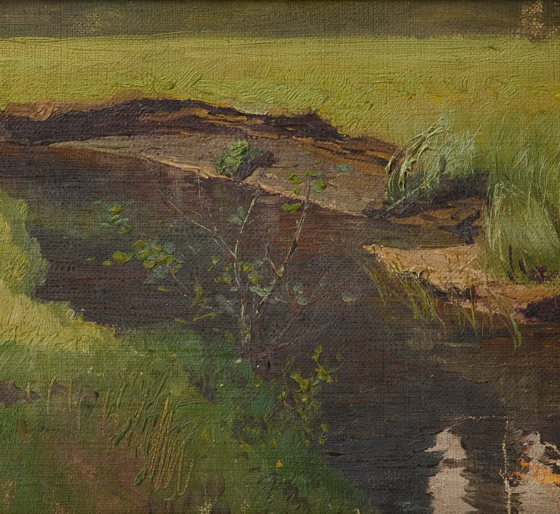 EARLY 20TH CENTURY UKRAINIAN CREEK LANDSCAPE