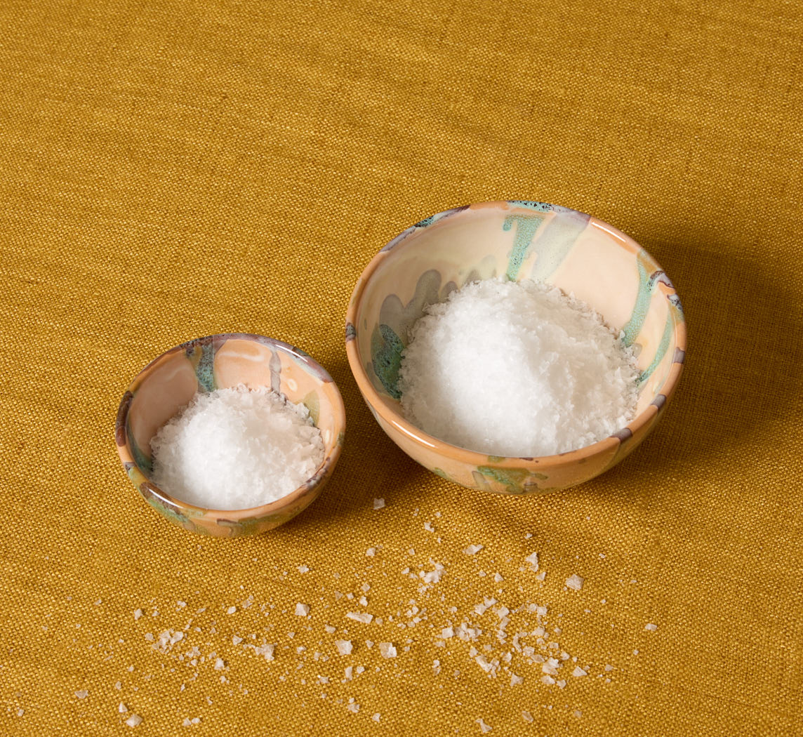 OIL& SALT DISH SET BY IL BUCO VITA IN ETRUSCA VERDE