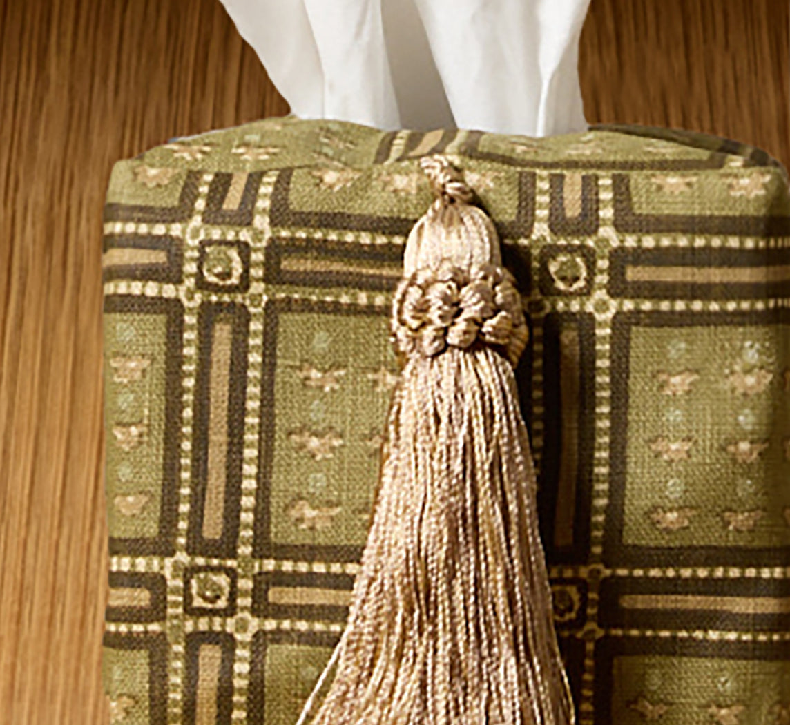 PIERCE & WARD GARDEN CHECK TISSUE BOX COVER