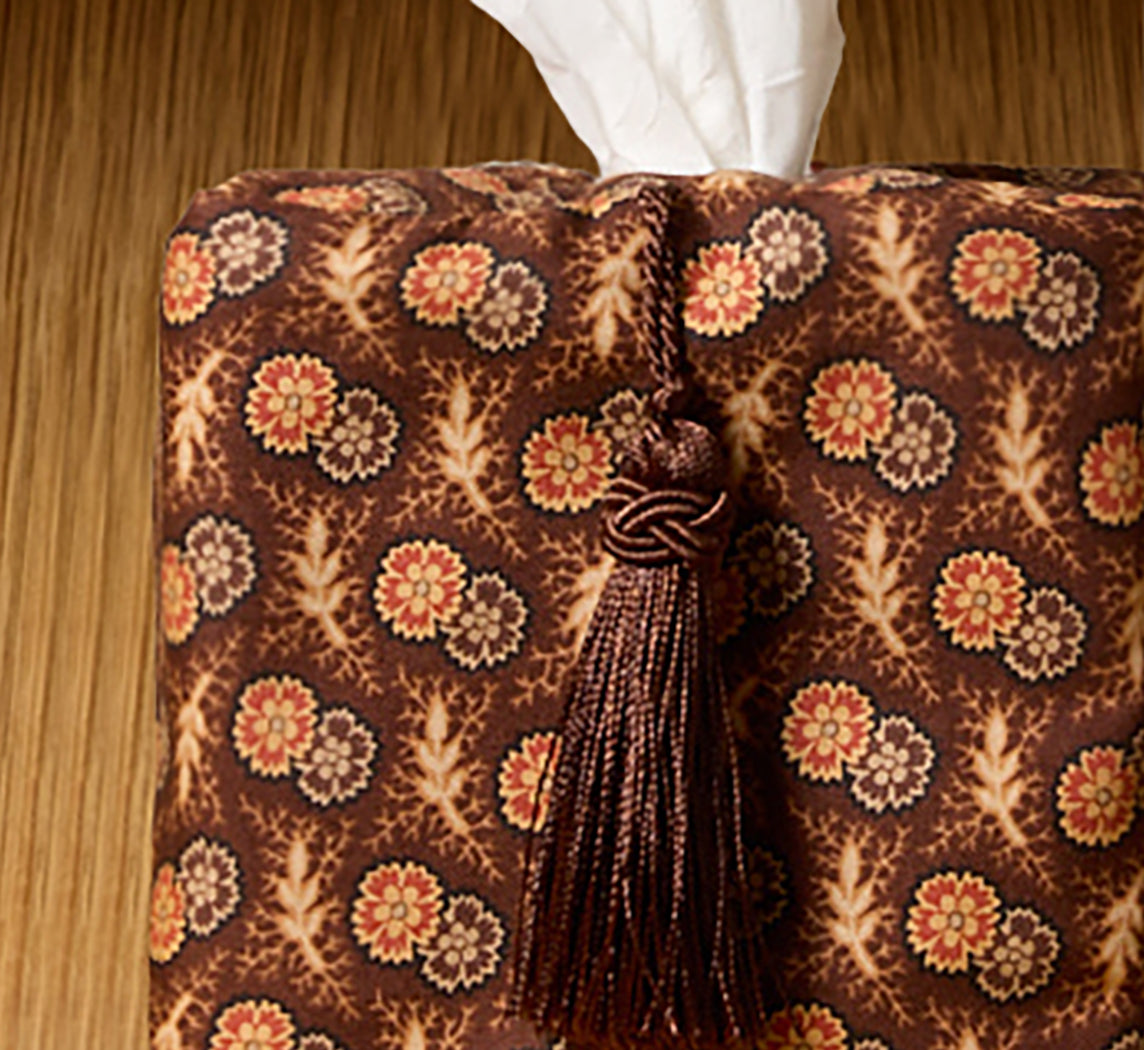 PIERCE & WARD MARIGOLD SPRIG TISSUE BOX COVER