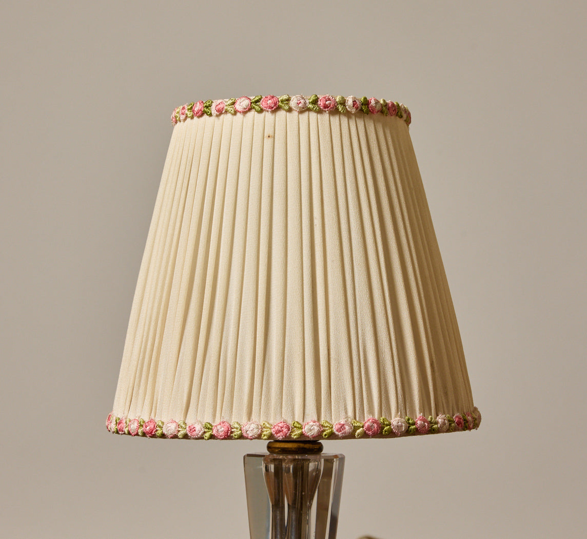 PAIR OF VINTAGE ITALIAN CRYSTAL TABLE LAMPS