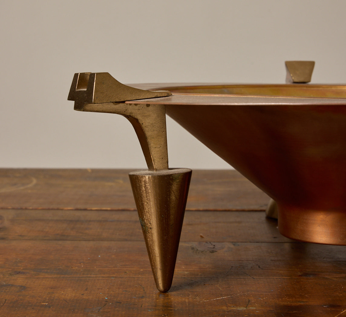 VINTAGE POST MODERN COPPER & BRASS BOWL