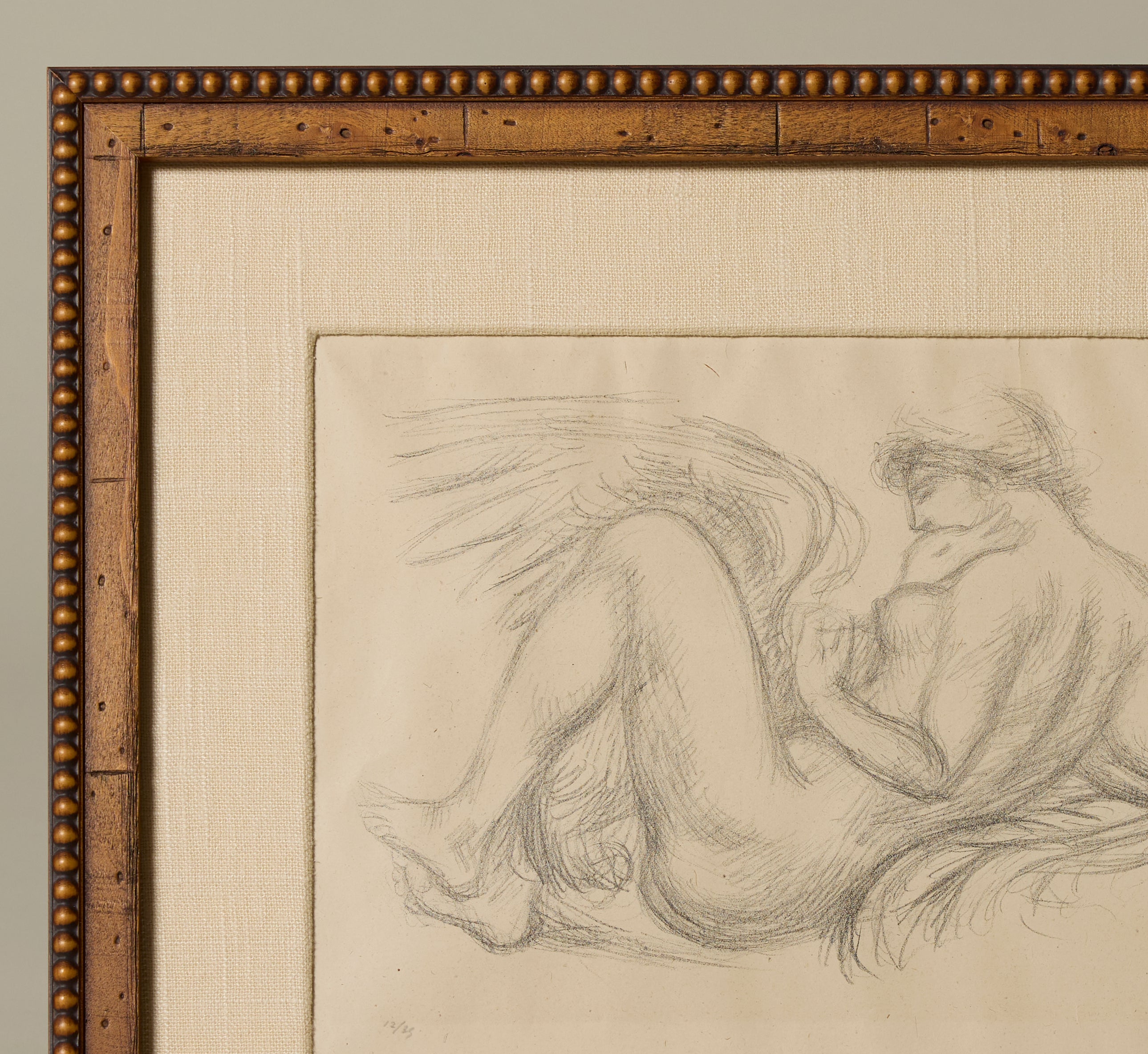 LEDA AND THE SWAN LITHOGRAPH ON PAPER BY ARISTIDE MAILLOL