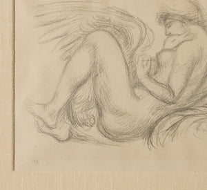 LEDA AND THE SWAN LITHOGRAPH ON PAPER BY ARISTIDE MAILLOL