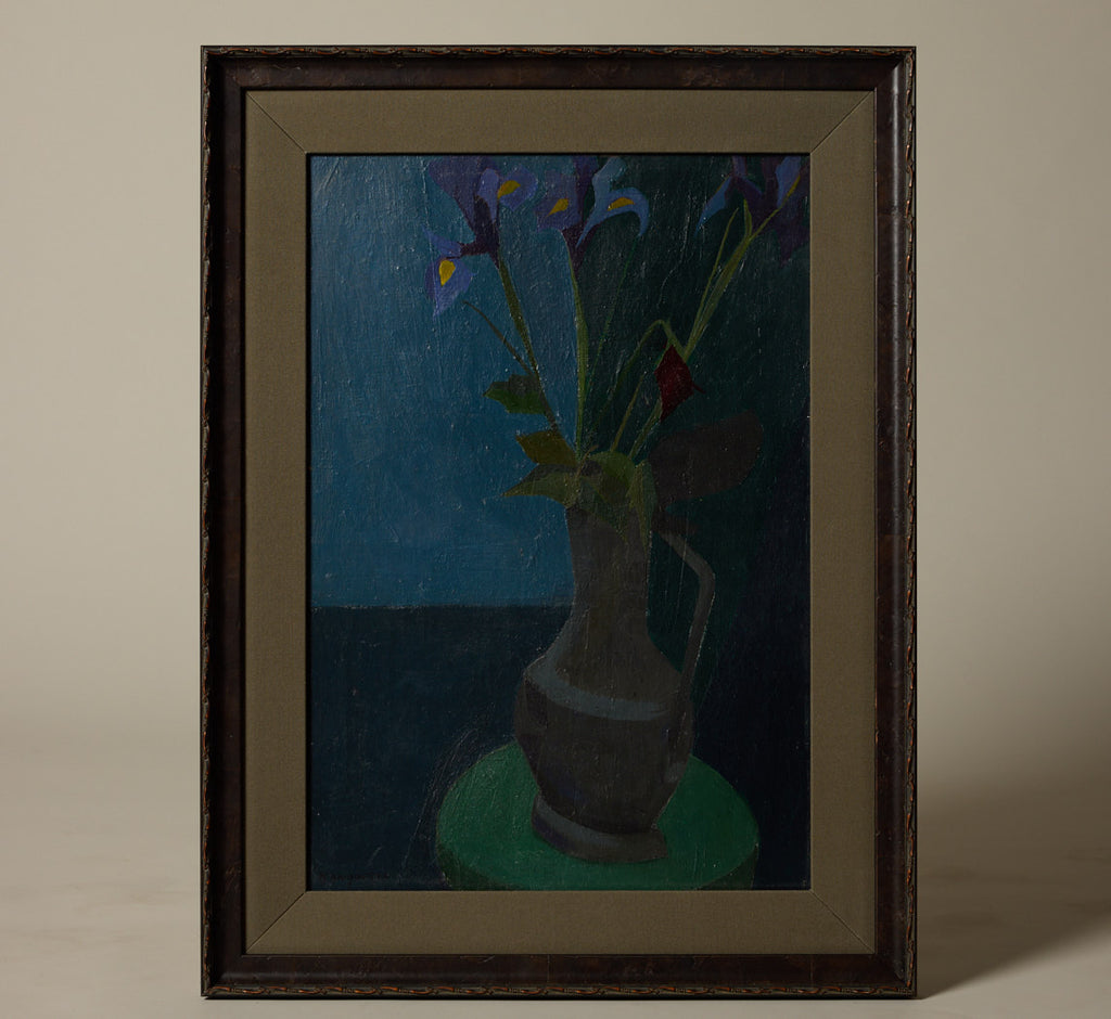 1940S FRENCH STILL LIFE WITH IRISES