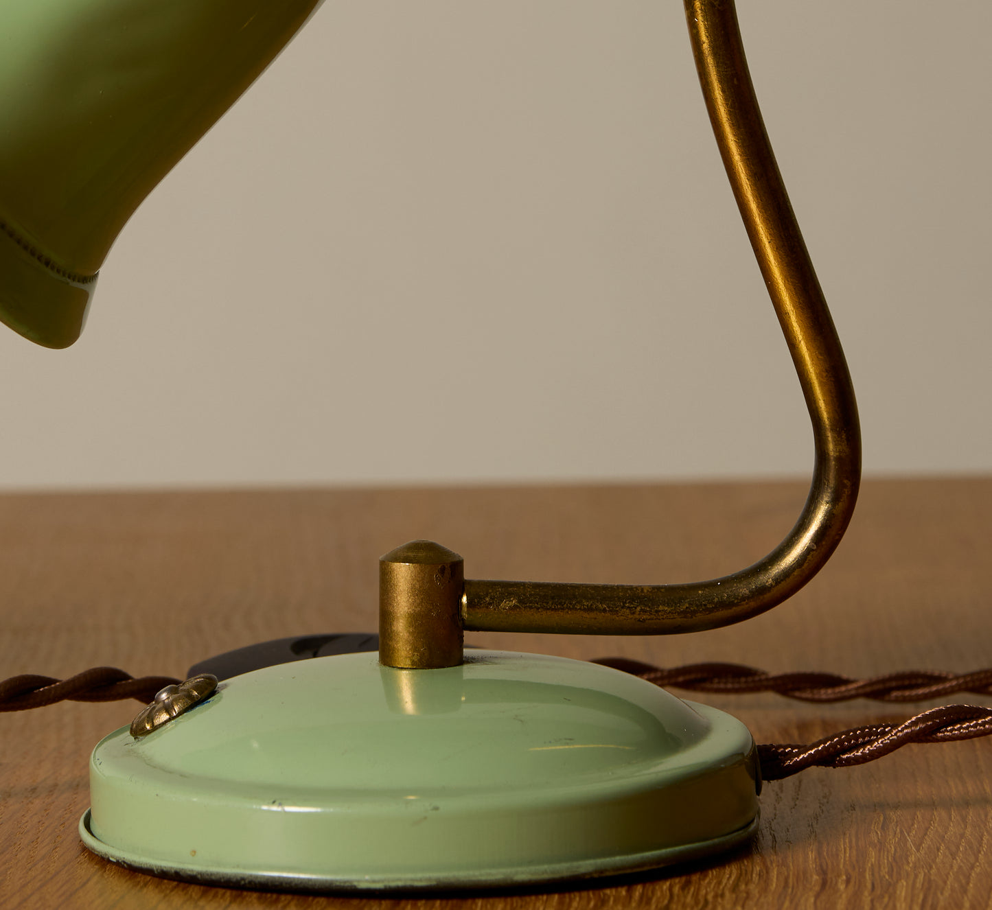 1950S ITALIAN SAGE GREEN BELL TABLE LAMPS