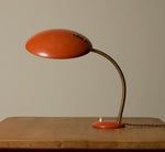 1950S GERMAN ORANGE LACQUERED TABLE LAMP