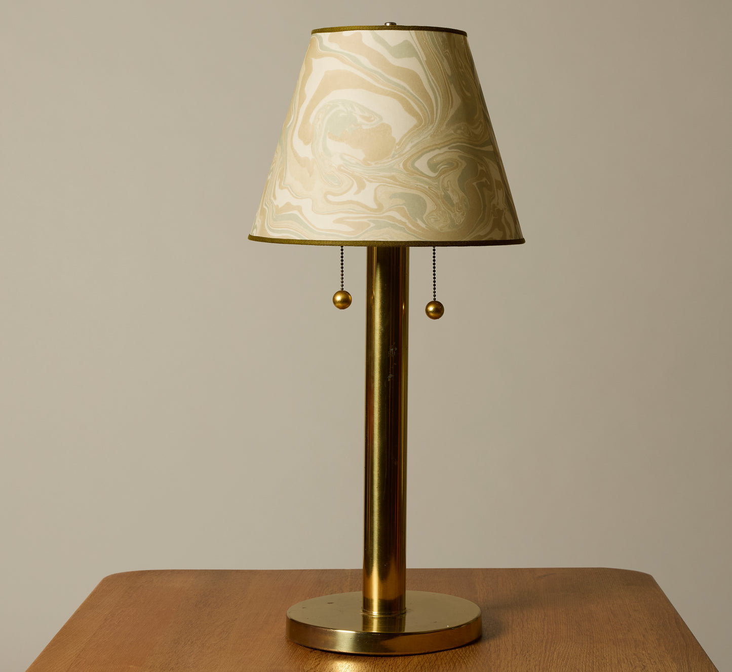 PW SUMINAGASHI BEDSIDE LAMPSHADE IN OLIVE SWIRL